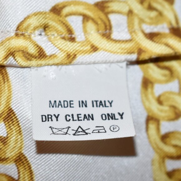 Vintage Long-sleeved, Burberrys Printed Silk Shirt US M- NWOT - Picture 10 of 12